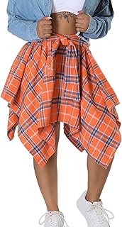 Checkered skirts for women, knot on the front, high elastic waist, irregular hem, mini pleated skirt line a.. Shop millions of products across categories on DIAYTAR Nigeria — delivered right to your door.