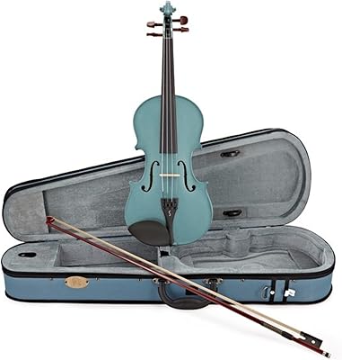 Arlequin violin costume on 1/2 scale, light blue with B&H bow and light case, 1401elbu.. DIAYTAR NIGERIA: Your trusted partner for affordable online shopping with reliable delivery timeframes.