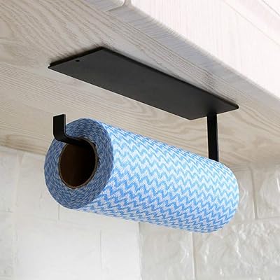 Wall paper towel carrier, wall kitchen towel holder, storage support for towels and handkerchiefs, self-adhesive support, kitchen shortage for bathrooms (black A).. Shop the smart way with DIAYTAR NIGERIA's extensive selection and budget-friendly nationwide delivery.