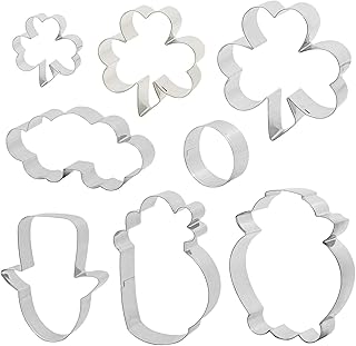 8 pieces cookie cookie cookie cookie cookie four leaves round in stainless steel DIY tinkering cake pan for bread bread sandwiches.. DIAYTAR NIGERIA: Your partner in affordable online shopping with reliable 5-8 day shipping nationwide.