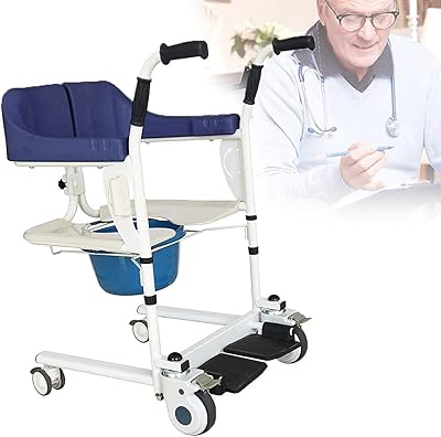 Disabled wheelchair, medical wheelchair with padded seat, multifunctional wheelchair for patient, perfect for travel, blue.. Your complete shopping solution, DIAYTAR NIGERIA offers extensive choice with competitive prices and delivery.