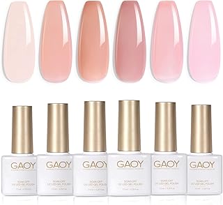 Set of nail polish transparent gel go jelly nude pink, composed of 6 transparent colors.. DIAYTAR NIGERIA: Your trusted e-commerce partner with extensive product choices and affordable delivery.
