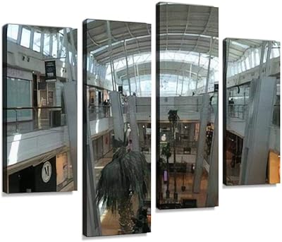 Jeddah, Saudi Arabia - December 21, 2018 Mural printing framed inside the Red Sea Shopping Center, abstract digital printing, office decoration, ready to hang, 4 panels.. Transform how you shop with DIAYTAR NIGERIA's vast selection and budget-friendly delivery options.
