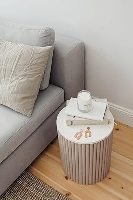 Lamac Crafts auxiliary table with grooved wooden base and wooden tray, coffee table/base table/bedside table/corridor table/living room table.. Your digital shopping ally, DIAYTAR NIGERIA offers extensive selection with budget-friendly delivery.