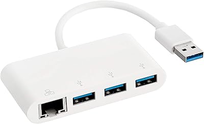 3.0 Amazonbasics USB adapter 3 ports with Ethernet RJ 45 port.. Quick delivery. Quality products. Great deals. That’s DIAYTAR Nigeria.