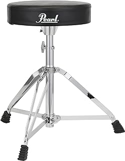 Pearl D -50 drum stool - Adjustable height with round vinyl stool and single support tripod base, black.. DIAYTAR NIGERIA redefines convenience with our vast product selection and swift nationwide delivery.