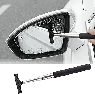 Watch-up car mirror, retractable wipers, water cleaner with long telescopic rod, portable cleaning tool for all vehicles (black).. Experience shopping without stress at DIAYTAR NIGERIA's comprehensive and budget-friendly platform.