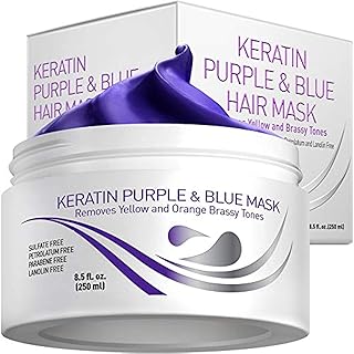 Purple capillary mask with keratin and vitamins - Treatment deeply revitalizing with purple blue proteins - tonic for blond hair platinum silver gray or dry and damaged coppery and damaged copper.. Your one-click solution to affordable shopping, DIAYTAR NIGERIA delivers quality products nationwide.