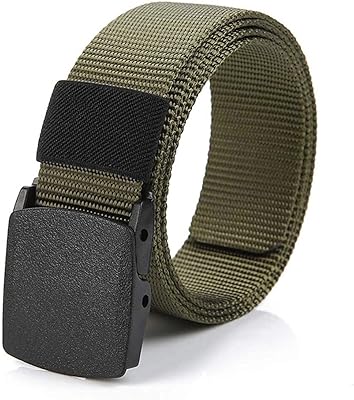 Men's canvas belt, mesh outdoor belt with adjustable, gentle, comfortable and durable nylon plastic loop, outdoor canvas outdoor sports belt, canned gray, l.. Looking for a deal? DIAYTAR Nigeria has thousands waiting for you.