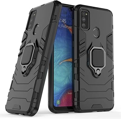 Compatible with Samsung Galaxy M30s, Galaxy M21, metal crutch, shock resistant handle (works with car magnetic support), double durable layer (black) shell (black).. Fast. Reliable. Affordable. DIAYTAR Nigeria is all that and more.