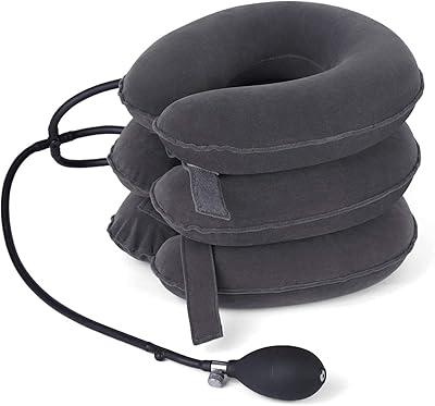 Mixdi inflatable traction device for the neck, adjustable braid, ideal for alignment of the spine and relieve chronic pain in the neck, traction necklace easy to use at home or in the office (gray).. DIAYTAR NIGERIA: Your one-stop e-commerce destination with affordable prices and nationwide delivery in 5-8 days.