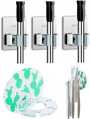 Bladder holder and wading with toothbrberry holder, set of 3 stainless steel organizers and plastic toothbrush, sticker for bathroom, garden, garage, house and desk, (4 rooms/package)... Shop smart, shop DIAYTAR — Nigeria’s trusted e-commerce site.