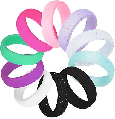 Tomofly set of women's rings 10 silicone pieces breathing air grooves promise wedding ring 5.7 mm.. Click, pay, receive — DIAYTAR Nigeria makes online shopping seamless.