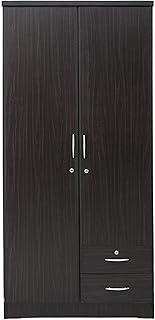 Karnak wooden cabinet - Two -door cabinet - Dark brown.. DIAYTAR NIGERIA combines extensive variety with budget-friendly prices and prompt nationwide delivery.