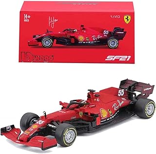 B PROGO B18-36828S 1:43 F1 2021 Ferrari SF21 with healthy helmet, matching colors.. Shop without boundaries at DIAYTAR NIGERIA, offering affordable products with convenient delivery times.
