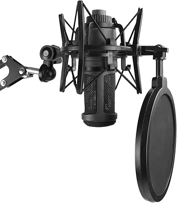 USHARIS AT2020 professional anti-shock support with anti-pop filter to reduce the noise of vibrations, anti-shock support for microphone capacitor at2020usb+.. DIAYTAR NIGERIA: Redefining e-commerce with affordable prices and reliable nationwide shipping.