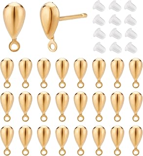 BENECRETE 80PCS EN 18 carat gold-plated brass earrings with 100pcs plastic earrings for jewelry to tinker yourself and manufacture of earrings.. Experience the power of choice with DIAYTAR NIGERIA's extensive catalog delivered within the week.