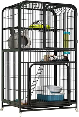 Large cage for 4 -level interior park chat with doors.. DIAYTAR NIGERIA puts thousands of products at your fingertips with affordable prices and delivery within a week.