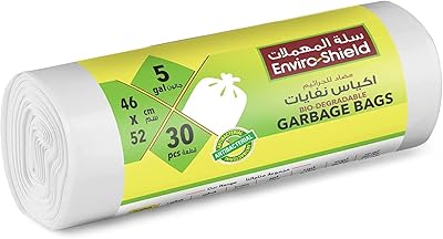 Biodegradable and antibacterial environmental trash bag Shield of 5 gallons, 30 roller, multicolored.. Shop with purpose at DIAYTAR NIGERIA and receive quality products at budget rates within 8 days.