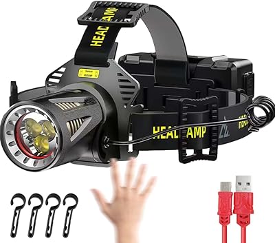 Garberiel ultra -bright Garberiel front lamp 20,000 Lumens XHP70*3 with motion sensor pocket lamp rechargeable LED Ultra light 3 lighting for outdoor camping hike.. Your complete marketplace solution, DIAYTAR NIGERIA offers unbeatable value with delivery within the week.