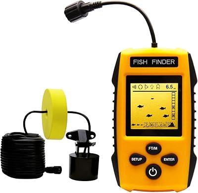Portable kayak fish detector with sound transducer and LCD screen.. DIAYTAR NIGERIA combines affordability with convenience, delivering your purchases within 5-8 days.