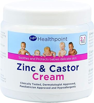 Healthpoint zinc cream and castor 225 grams for the sensitive skin of children with a 2 in 1 formula.. DIAYTAR NIGERIA: Your affordable gateway to thousands of products delivered promptly nationwide.