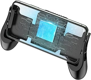 Mobile game controller + phone radiator handle with active cooling fan, thermal dissipation function, mobile semiconductor mobile game controller, compatible with iOS/Android black phone.. DIAYTAR NIGERIA: Where countless products meet affordable prices and reliable nationwide shipping.