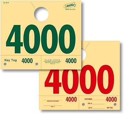 Service consignment numbers - numbered 4000-4999 - Manila/green/red - RL78 suspended mirror (box of 1000).. Shop with confidence at DIAYTAR NIGERIA, offering thousands of products with budget-friendly shipping.