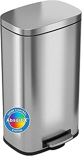 ITOUCHless flexible pedal trash can, 30 l capacity with smell control system and removable inner bucket, stainless steel pedal trash can for the desk, home and kitchen.. Online shopping made simple and affordable — DIAYTAR Nigeria.