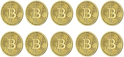 Set of commemorative or Bitcoin Plated Commemorative Pieces of 10.. Unlock endless possibilities with DIAYTAR NIGERIA's affordable marketplace and reliable delivery service.