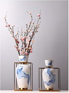 Vase Nuage in blue and white Chinese porcelain, creative art display with border, container for office plants, blue flower vase (size: b).. DIAYTAR NIGERIA makes luxury accessible with our affordable prices and dependable delivery service.