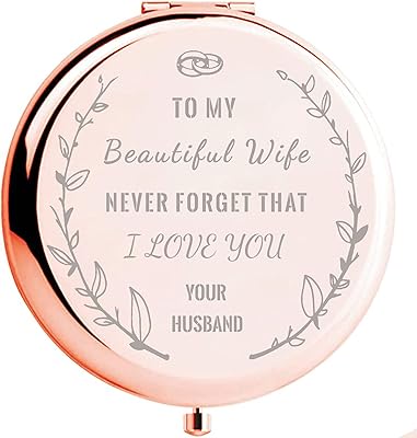 Small zoron mirror with inscription "to my wife" for birthday, Valentine's Day, woman, Valentine's Day, romantic birthday gifts for women, birthday gifts from husband.. DIAYTAR NIGERIA provides endless shopping possibilities with affordable prices and prompt delivery service.
