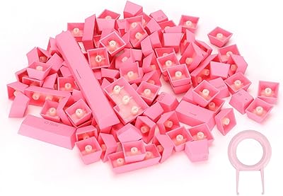 PBT touches hoods, set of comfortable keys for women, for keyboard decoration for men, 61/64/87/104/108 mechanical keys (dark pink).. Great products, lower prices, fast delivery — DIAYTAR Nigeria has it all.