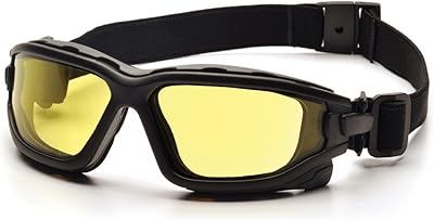 Pyramex SB7030SDT I-Force safety glasses, black frame with amber anti-fog (3 pairs).. DIAYTAR NIGERIA: Your affordable gateway to thousands of products delivered within a week.