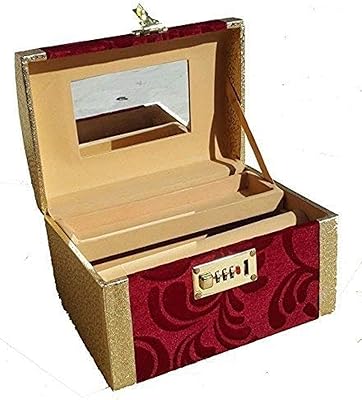 Cooper Industries jewelry box and robust jewelry bracelet with lock, Bordeaux, ironed.. Get unbeatable value on every order with DIAYTAR Nigeria.