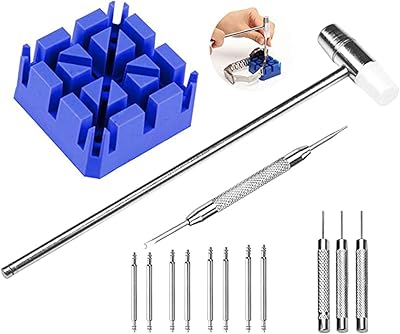 Kit of generic watch repair tools, Watch bracelet binding pin withdrawal tool, set of adjustable repair tools, Spring bar tool kit with watch bracelets.. DIAYTAR NIGERIA combines extensive variety with budget-friendly prices and prompt nationwide delivery.