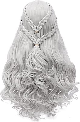 Targeyen Long Targeyan Wig Daenery for Game of Thrones Khaleesi BU121B.. DIAYTAR NIGERIA makes every purchase count with our affordable prices and reliable 5-8 day shipping.