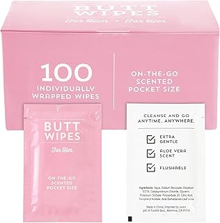 Package of 100 wipes for female buttocks, individually wrapped, disposable, flavored with aloe vera.. Embrace the convenience of DIAYTAR NIGERIA with thousands of products at your fingertips, delivered nationwide.
