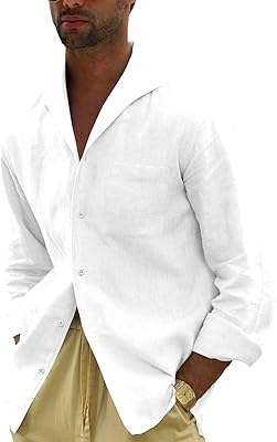 Guayabera cubaine shirt in cotton and long -sleeved linen for men, buttoned on the front, reverse collar, party on the beach.. DIAYTAR NIGERIA transforms desires into deliveries with our affordable prices and dependable shipping.
