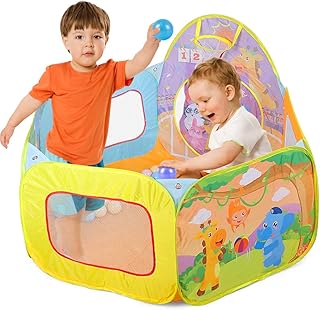 Large retractable gaming tent for baby, house for toddlers, park with basketball basket and zipper storage bag, 50 random balls.. Shop smart, shop DIAYTAR - Nigeria's most affordable e-commerce platform with nationwide delivery.