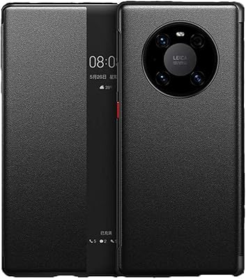 Alecdon protection shell for Huawei Mate 40 Mate 40 Pro, Luxury Foldable Leather Protective Cover with Automatic Watch Function (Black Color, Mate 40 Pro).. Your shopping aspirations fulfilled at DIAYTAR NIGERIA with competitive prices and reliable delivery.