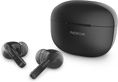 NOKIA GO + TRUTH WIGH WIRCH WIRCH WIGHT WIRES TWS -201 BK - INTRA -AU -TRUST headphones - large 13 mm pilots - comfortable adjustment, IPX4, sound improvement, up to 26 hours of autonomy with loading case - Black.. DIAYTAR NIGERIA transforms dreams into deliveries with our affordable prices and 5-8 day shipping.