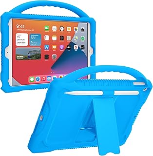 Silicone protective shell Jojoya for children iPad 9th, 8th and 7th generation, antichoc with handle for iPad 10.2 inch 2019/2021/2021 (light blue).. DIAYTAR NIGERIA makes quality accessible with our affordable prices and dependable delivery service.