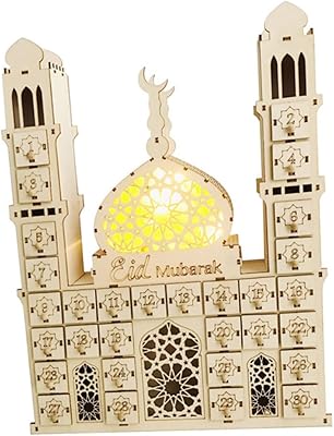 LABRIMP 1 PC Ramadan Wood Ornaments Table Decor Children's Advent Calendar 2020 Advent Calendar Moroccan Lantern Pockets Decorative Festures For Children's Decorative Lantern Led Led Led Led.. DIAYTAR NIGERIA: Your affordable shopping destination with thousands of products delivered in days.