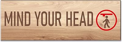 Mind Your Head Panel in maple wood 9 "x 3" wall sticker for panel.. Nigeria's favorite online shopping platform, DIAYTAR offers unbeatable prices and delivery within a week.