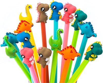 Cute black dinosaur ink pens, funny kawaii writing pens for children, school and office supplies, lot of 16.. DIAYTAR NIGERIA combines extensive variety with budget-friendly prices and prompt nationwide delivery.