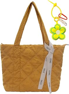 Asamzan Large quilted and soft tote bag for women with soft nylon zipper for work and school, the.. No stress, just speed — DIAYTAR Nigeria ships in days.
