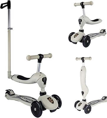 Children's scooter with 3 -wheel LED baby seat with handle of adjustable thrust 3 in 1 for boys and girls 2 3 4 5 6 years warranty 3 years.. Shop with purpose and save with DIAYTAR NIGERIA's extensive platform and nationwide delivery service.