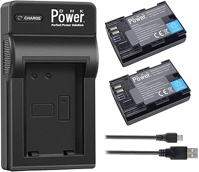 DMK Power 2 x LP-E6 LP-E6N 2300 MAH battery and 1 x USB battery charger with single location compatible with Canon EOS R 60D 70D 80D 50D 5D II 5D 5D 5D IV 5DS 6D 6D 5 D 5.. Your shopping needs fulfilled through DIAYTAR NIGERIA's extensive selection and nationwide delivery.