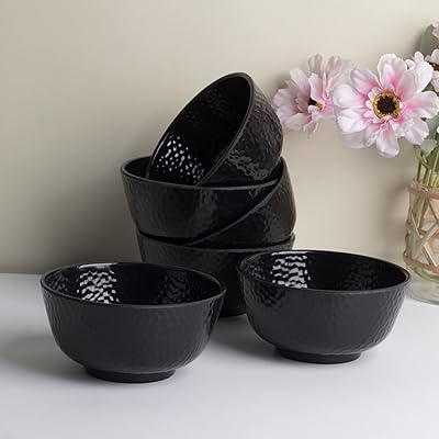 Marquette 99 service bowl, hammered, melamine, black, pack of 6.. DIAYTAR NIGERIA: Bringing quality products to your doorstep at prices that won't break the bank.